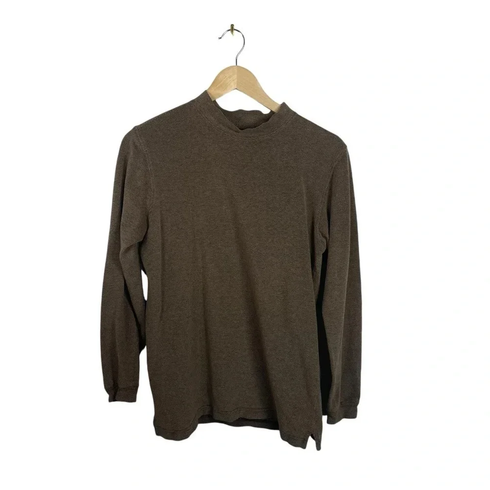 VINTAGE Von Furstenberg Mock Neck Knit Pullover in Brown Size M